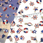 WOCRAFT 120pcs Assorted Enamel Bracelet 4th of July Independence Day American - Image 2