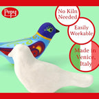 Pepy Premium European Air Dry Modeling Clay White 2.2 lb Bar - Image 2