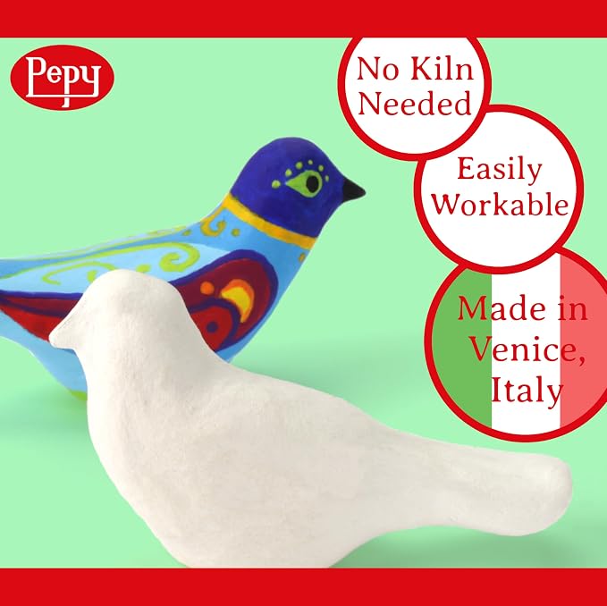 Pepy Premium European Air Dry Modeling Clay White 3-Pack 2.2 lb. Bars, 6.6 lbs. - Image 2