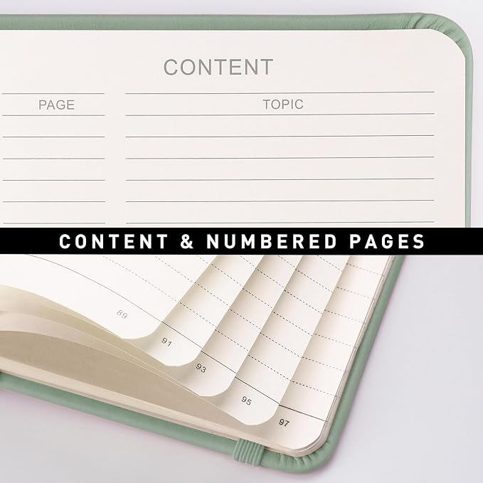 RETTACY Lined Journal Notebook, 192 Numbered Pages, A5 Size | Leather Hardcover - Image 4