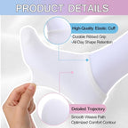 Syhood White Cotton Crew Socks for Tie dye Party Casual Soft Cushion Novelty - Image 4