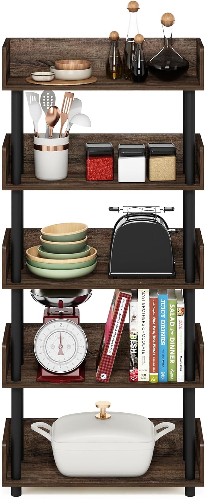 Furinno Turn-N-Tube 5-Tier Toolless Freestanding Multipurposes Display Rack - Image 5