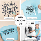 HTVRONT Black HTV Heat Transfer Vinyl Bundle: 10 Pack 12"x12" Iron on Vinyl | - Image 3