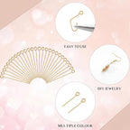 Junkin 1400 Pcs Eye Pins Mix Jewelry Findings 0.63 * 0.79 * 1.18 in Open Eye - Image 3