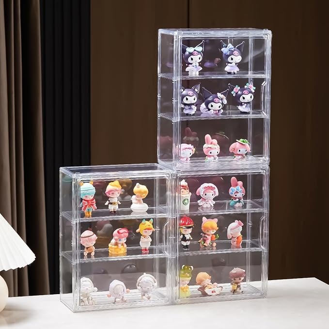 3 Tiers Clear Acrylic Display Case, Plastic Storage Bins - Image 5