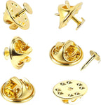JANYUN 120 Pairs Butterfly Clutch Tie Tacks Safty Secure Pin Back | Gold Holder by JANYUN