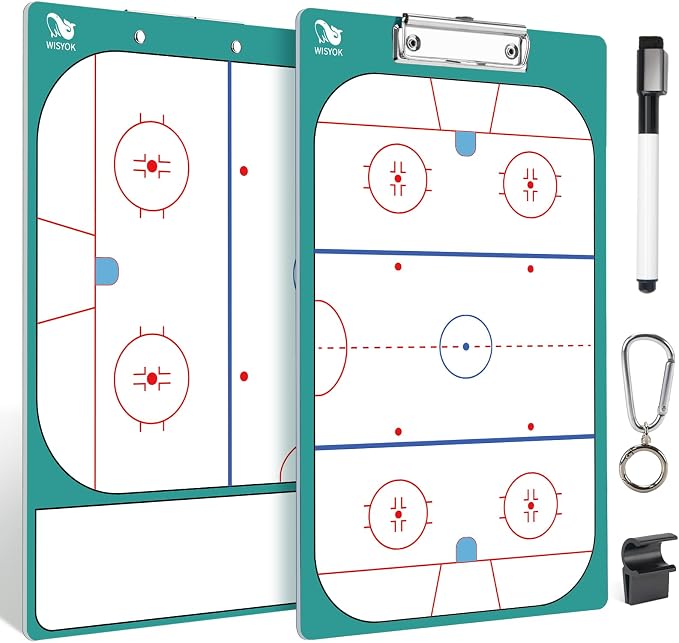 WISYOK Hockey Clipboard for Coaches, Dry Erase | by WISYOK