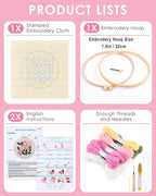 TINDTOP Punch Needle Kits, Flowers Punch Embroidery Kits - Image 2