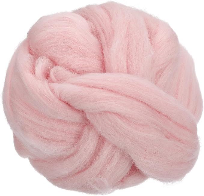 uxcell Needle Felting Wool, 8.5 Oz Nature Fibre Wool Yarn Roving by uxcell