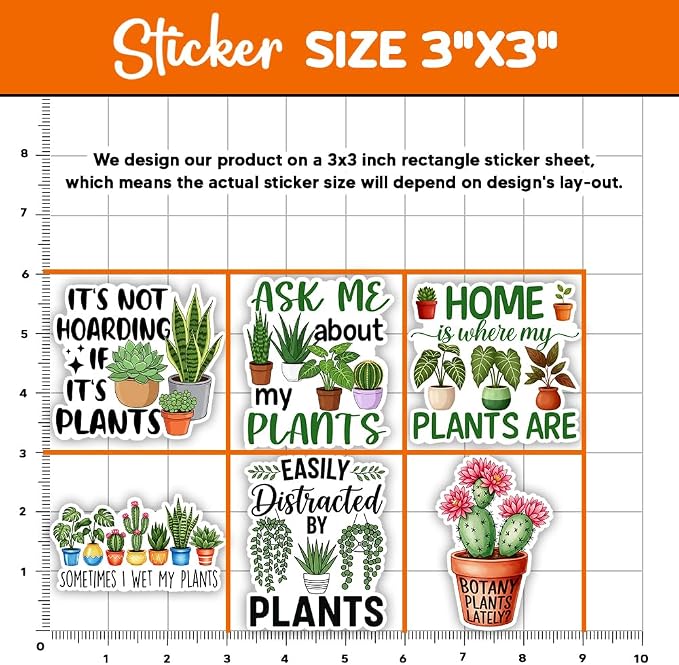 MAIANEY | Funny Plant Lover Sticker Pack 3 Inch – 10PCS Waterproof Vinyl - Image 4