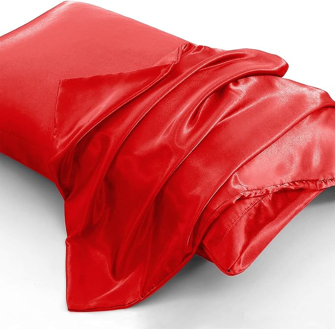 Aormenzy Satin Pillow Cases for Women Queen Size Set of 2, Fade Resistant - Image 3