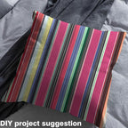 Boho Stripes Fabric by The Yard, Colorful Ethnic Mexican DIY Art Fabric - Image 3