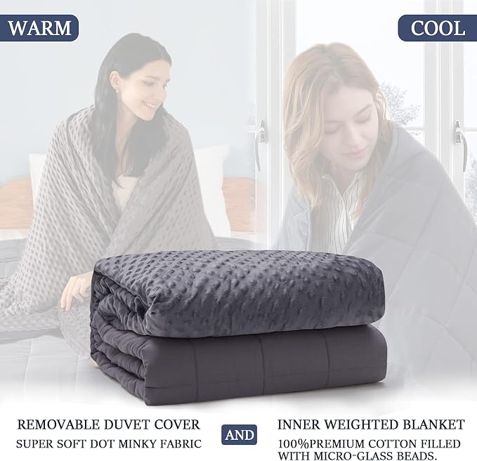 yescool Weighted Blanket with Cover Heavy Blanket - Image 2