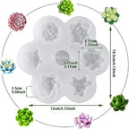 7 Cavity Succulent Candle Molds - Image 2