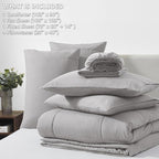 CozyLux King Size Comforter Set French Grey, 7 Pieces Bed in a Bag, All Season - Image 6