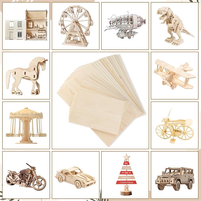 SiliFine 8x12+12x18 Inch 24 Pack Basswood Sheets - Image 7