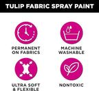 Tulip Fabric Paint, Permanent Spray on Paint, 4 fl oz Sparkling Star Silver - Image 2