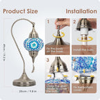 Yarra-Decor Turkish Moroccan Mosaic Table Lamp - Image 6