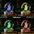 IFOLAINA Cat Lovers Gifts for Women Decorative Cat Glass Sphere Night Light | - Image 3