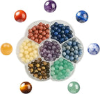 280pcs 6mm 7 Chakra Natural Stone Beads Crystal Bracelet Jewelry Making Kit | by GangGangHao