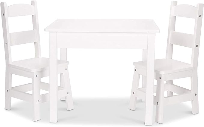 Melissa & Doug Wooden Kids Table & Chairs Set, Montessori, Homeschool Classroom by Unknown