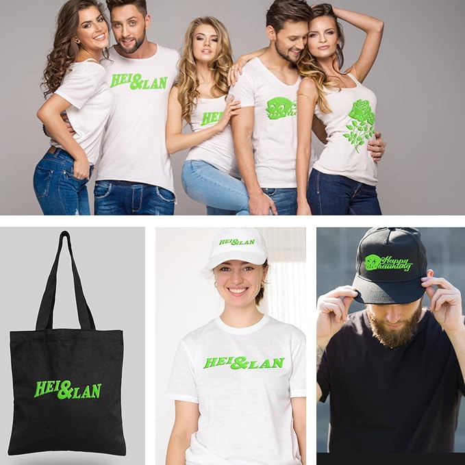3D Puff Heat Transfer Vinyl, Neon Green, 3 Sheets 12inx10in | 3D Puffy Iron on - Image 6