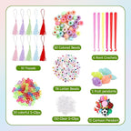 XKDOUS 64 Colors Rubber Band Bracelet Kit, Bracelet Making Kit - Image 2