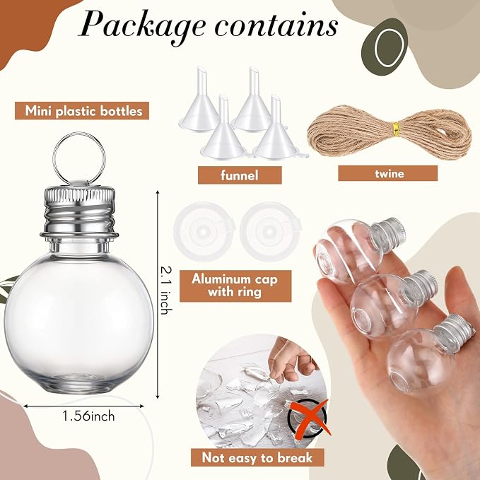 Bokon 25 Pack 1oz Mini Plastic Potion Bottles - Image 2