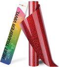 HTVRONT Red Glitter HTV Vinyl Roll by HTVRONT