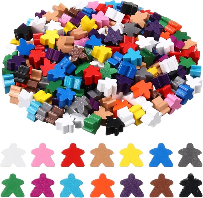 Arrowbash 200 Pcs Wooden Meeples Multi Color Meeples Pieces Family Games - Image 3