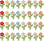 FINGERINSPIRE 32PCS Crochet Flowers Appliques by FINGERINSPIRE