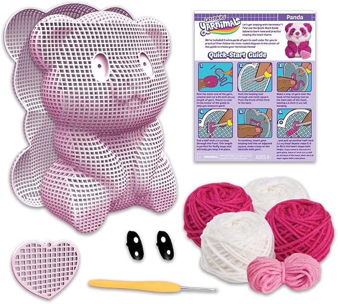 Yarnimals — Panda — Loop Your Own Panda — Craft Kit — Make Your Own Animal Toy - Image 3