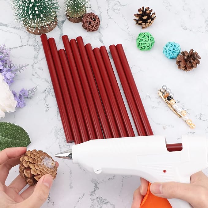 ENPOINT Wine Red Hot Glue Sticks Full Size, Wine Red Adhesive Glue Sticks - Image 7