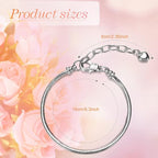 Hicarer 27 Pieces Snake Charm Bracelet Chain Adjustable Charm Bracelet Chain - Image 3