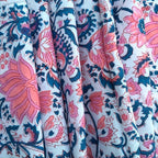 E-Tailor® Indian Ethnic 100% Cotton Voile Running Hand Block Print Natural - Image 3