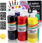 Colorful Fabric Paint Set for Clothes, 6 Colors 16.7 Fl Oz Paint for Kids - Image 8