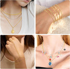 Zefy 18K Gold Silver Chain for Jewelry Making Kit, 39.6ft 12 Rolls Stainless - Image 6
