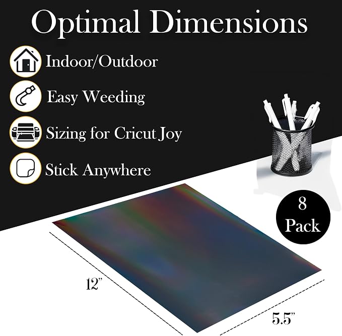 Black Metallic Vinyl Holographic & Oil Slick Vinyl Permanent - Image 2