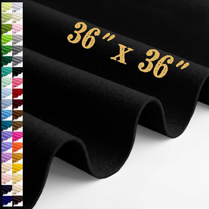 Large Felt Fabric Sheet 36 x 36 Inch, 1.6mm Thick | Soft nonwoven felt by MIGLORIA