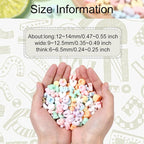 DanLingJewelry 200Pcs Mixed Styles Letter Cabochon Opaque Resin Alphabet - Image 2