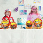 100 Pcs Firetruck Birthday Party Decorations Fireman Plates and Napkins - Image 6