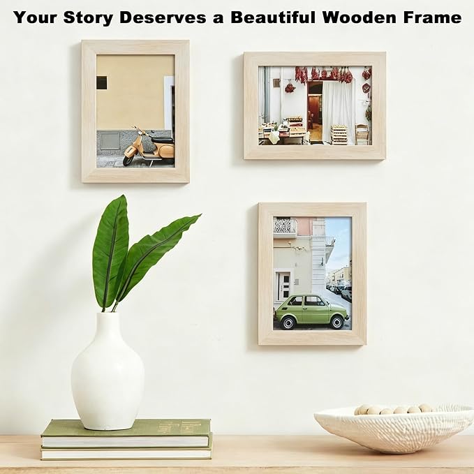 RPJC 5x7 Picture Frames Made of Solid Wood High Definition Glass - Image 4