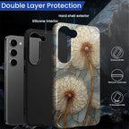 for Samsung Galaxy S23 Case, Dandelion Stained Glass Pattern Glossy 2 in 1 - Image 3