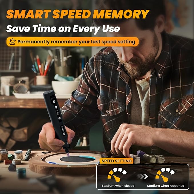 HARDELL Mini Cordless Rotary Tool Kit, 5-Speed and USB Charging - Image 4