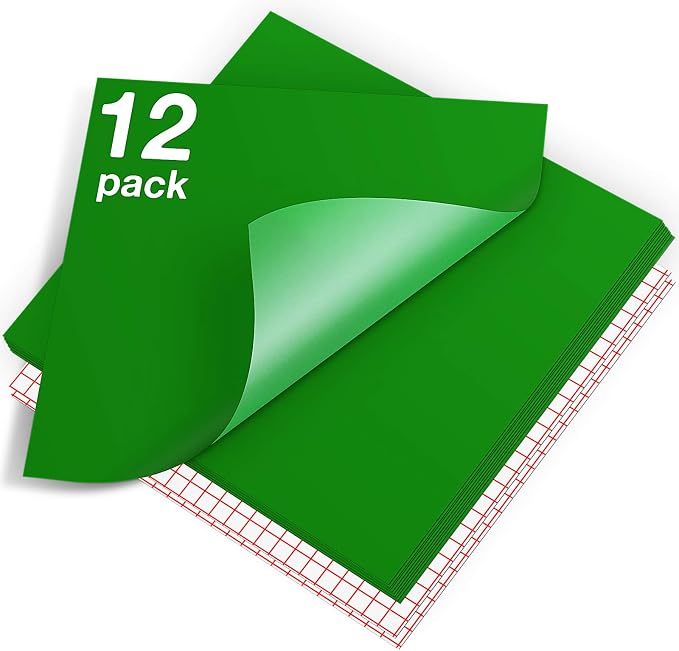 HTVRONT Glossy Green Permanent Vinyl 12 Pack 12x12 Compatible by HTVRONT