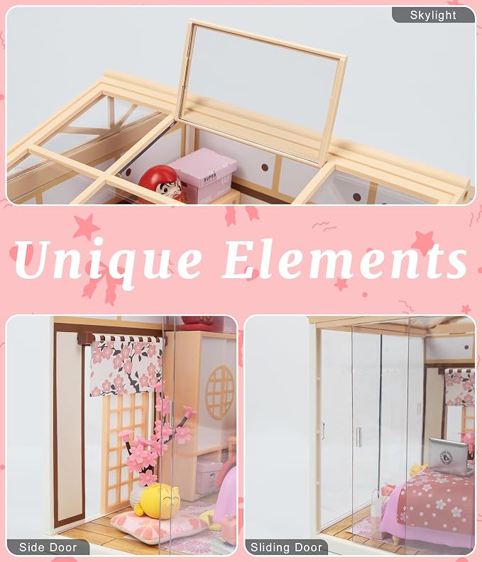 Sakura Japanese Bedroom Miniature House Kit – DIY Dollhouse - Image 4