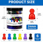 Game Pawns, 120 Pieces, 6 Colors, Translucent Game Pieces | Plastic Tokens - Image 3