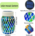 Mosaic Garden Decor Solar Outdoor Hanging Lights, Solar Mosaic Lanterns - Image 3