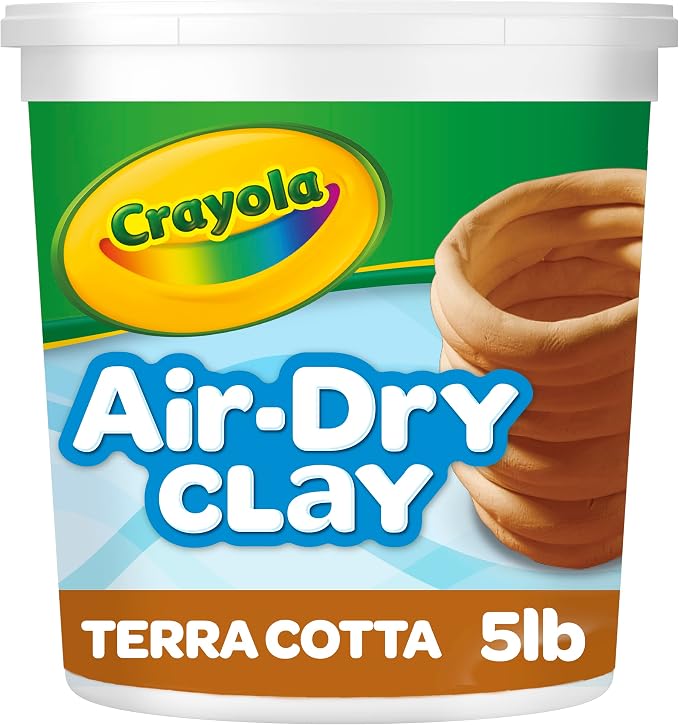 Crayola Air Dry Clay for Kids, Reusable Bucket of Terra Cotta Clay for Sculpting by Crayola