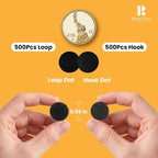 Self Adhesive Dots, Strong Adhesive 1000pcs 0.59" Diameter Sticky Nylon Dots - Image 2